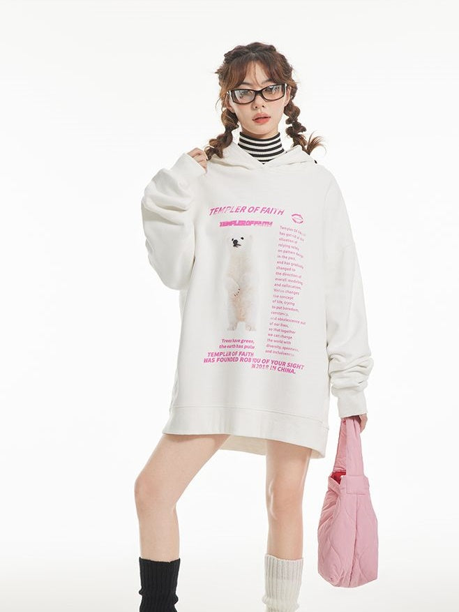 HODDIE OVERSIZE BEAR SWEAT PULLOVER PARKA