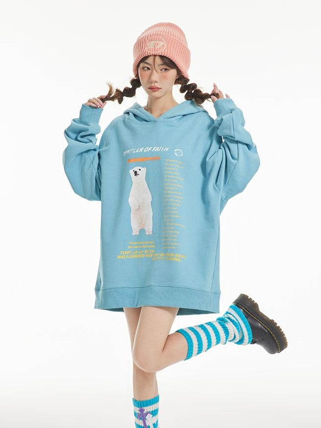 HODDIE OVERSIZE BEAR SWEAT PULLOVER PARKA