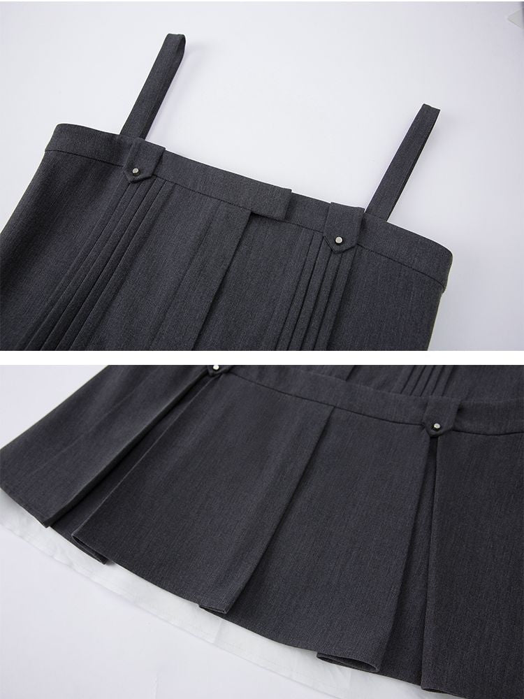 Manches plis courts une seule pièce