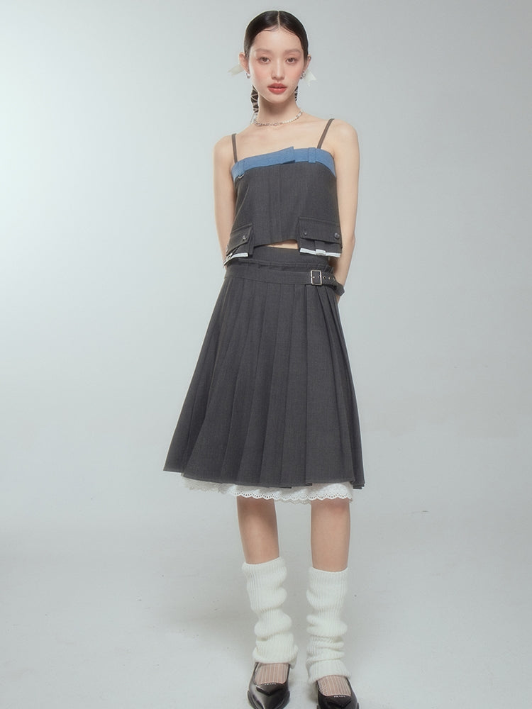Lace Layered Flare Femineine Skirt