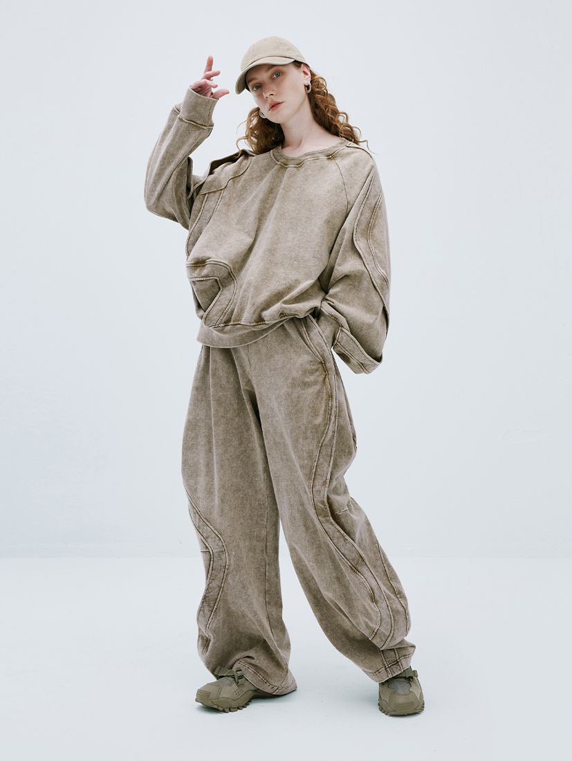 FADED VINTAGE LOOSE PULLOVER & PANTS