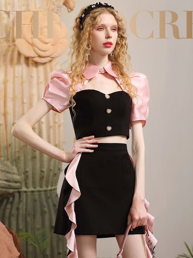 Tops & Rock Frill Bi-Color Satin Elegant Setup