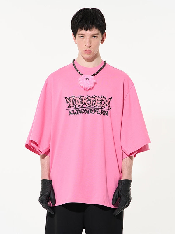 Übergroße Flare-Mischung Lose Print T-Shirt