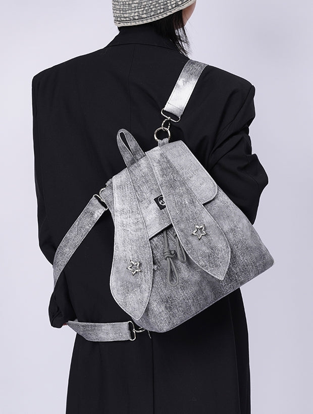 FADED RETRO RABBIT-EAR BACKPACK