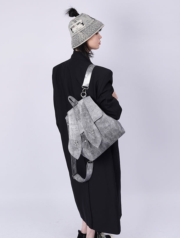 FADED RETRO RABBIT-EAR BACKPACK