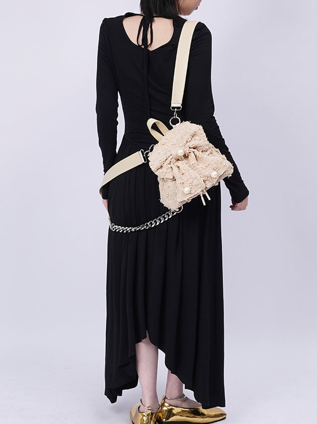 진주가 복고풍 여성 배낭