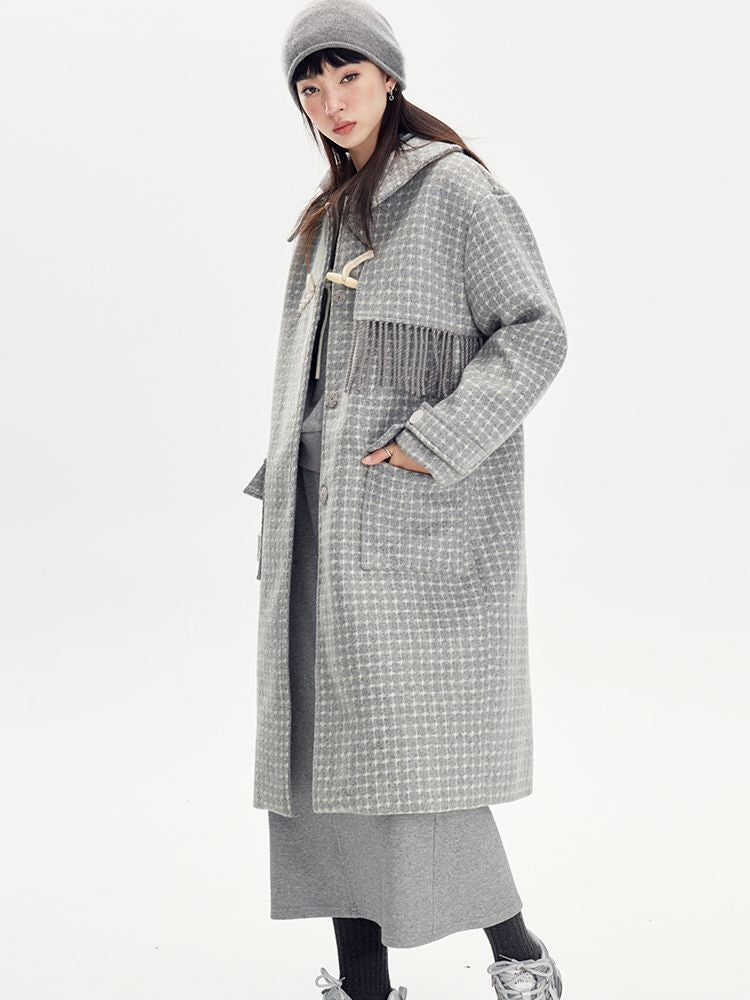 TASSEL CHECKED PLAIN LONG STENKLER -COAT -DIDDI MODA – ARCANA ARCHIVE