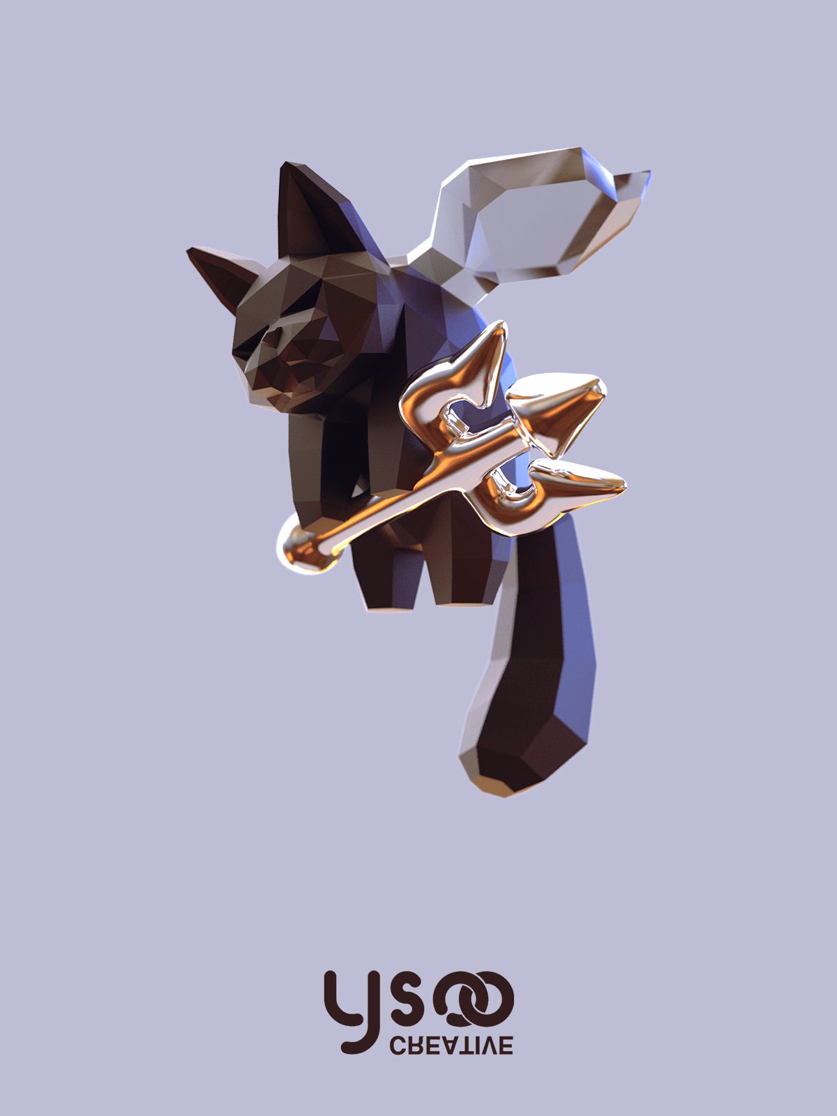 데몬 귀여운 뚫린 귀걸이