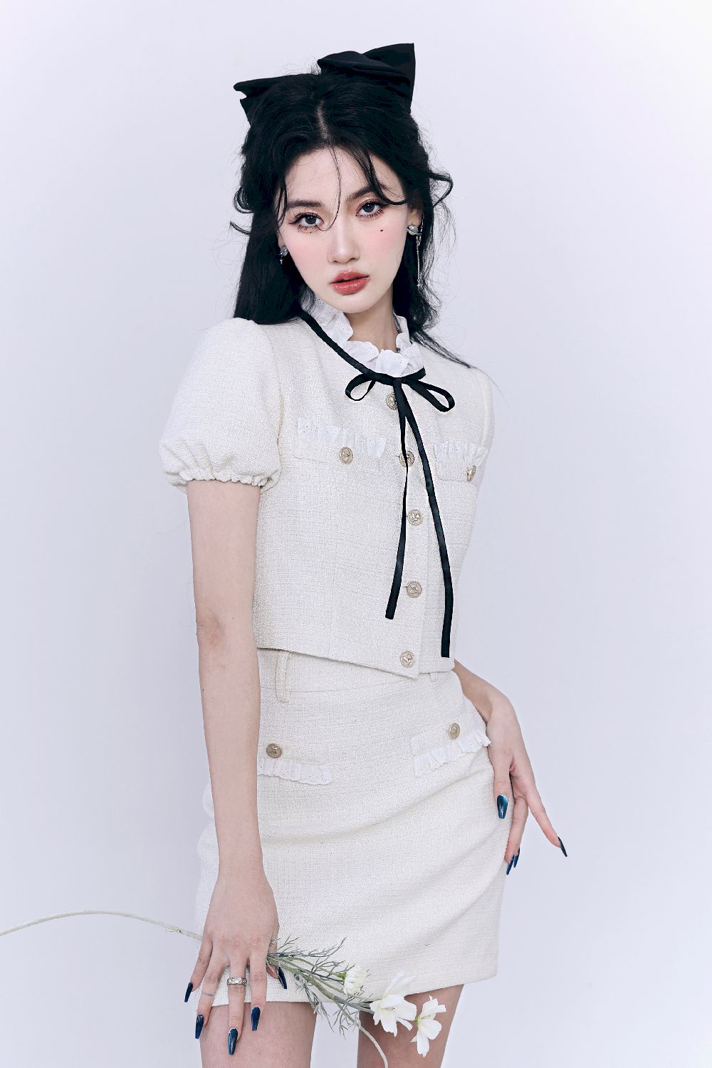 Tweed Feminine Classical Tops & Rock