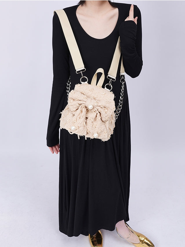 진주가 복고풍 여성 배낭