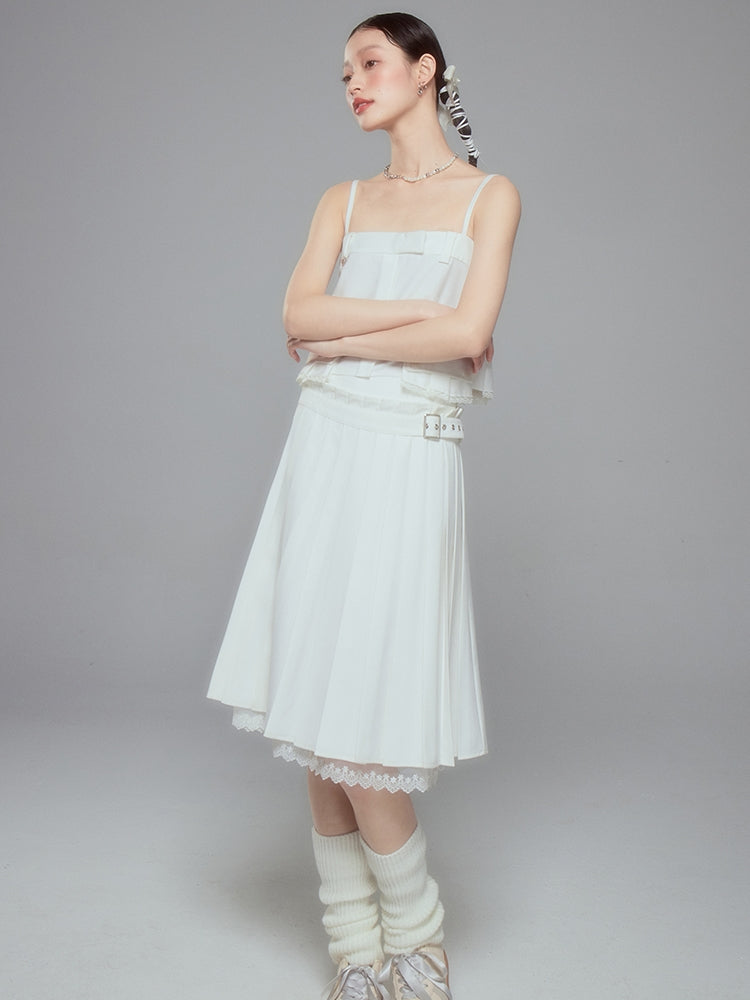 Lace Layered Flare Femineine Skirt