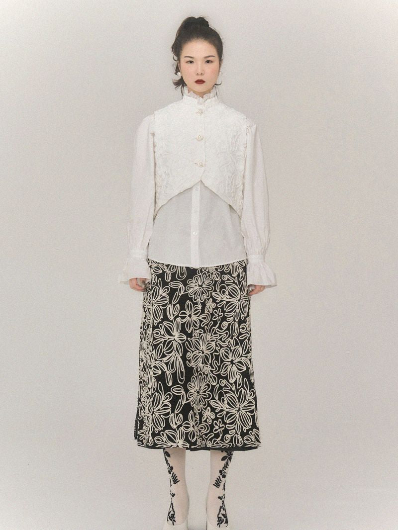 Spitzenblume Retro Stickst