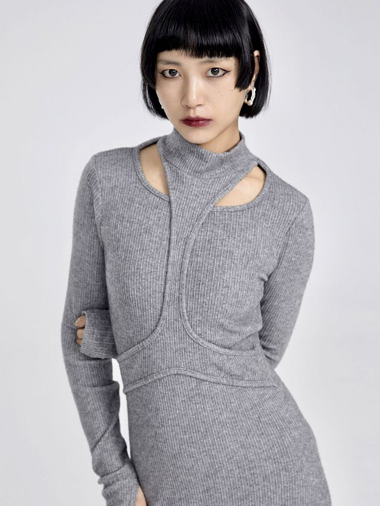 Nichi Slim Maxi Knit ONE-PIECE