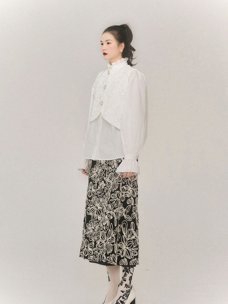 Spitzenblume Retro Stickst