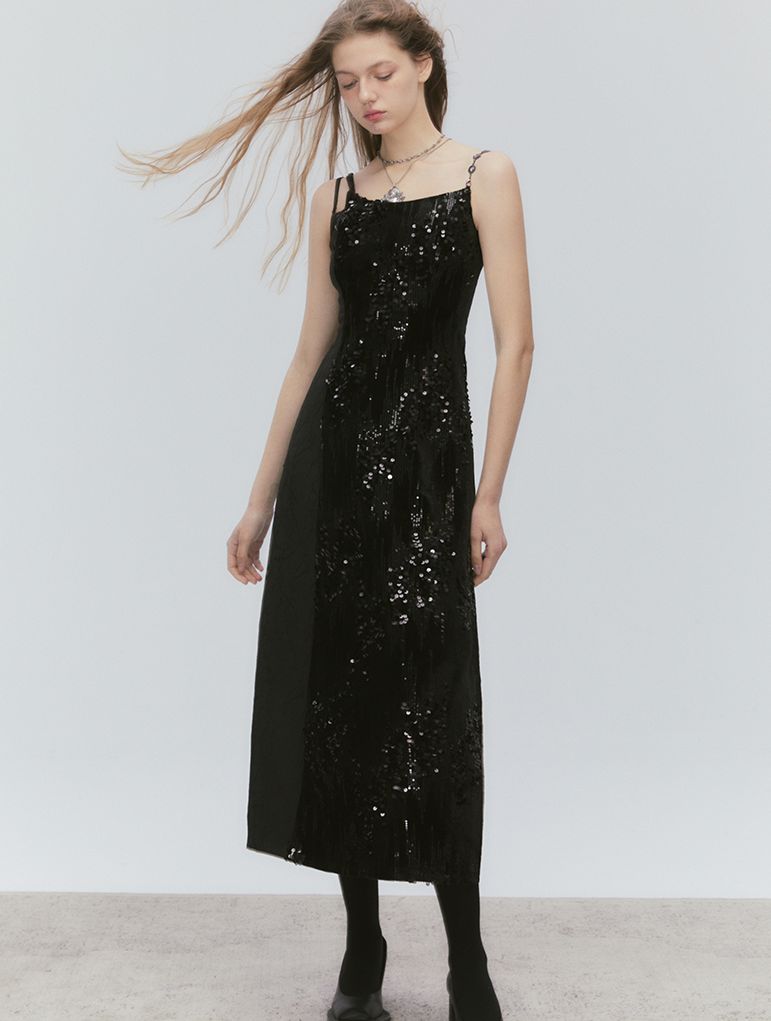 Chain Sequin Luster One-piece&Arm-cover