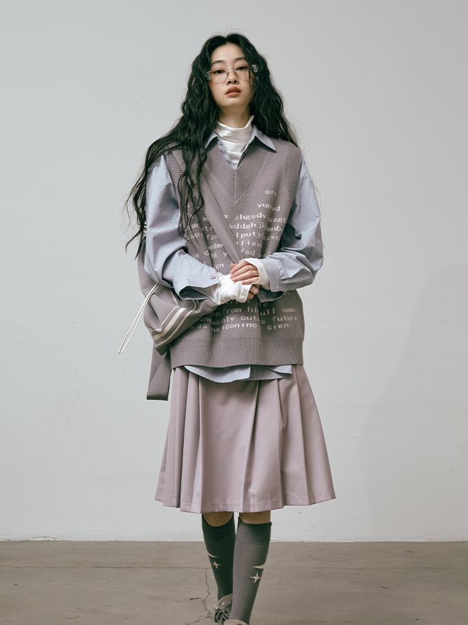 Simple Pleats Chic Skirt