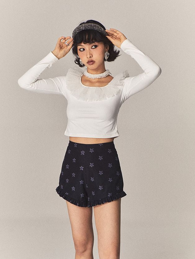 얇은 명주 그물 가운데 꽉 찬 컷