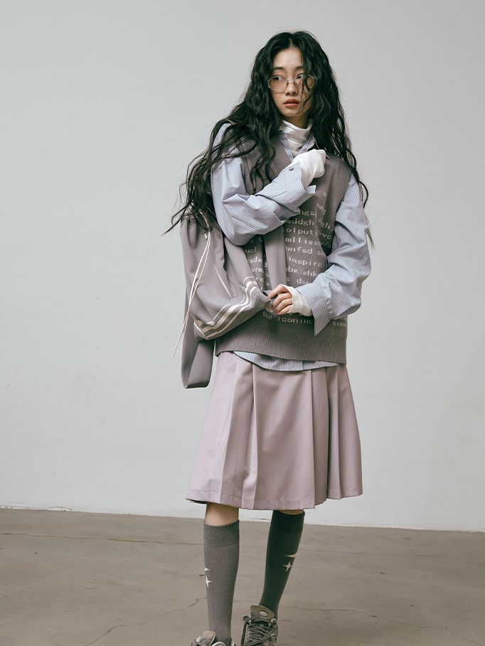 Simple Pleats Chic Skirt