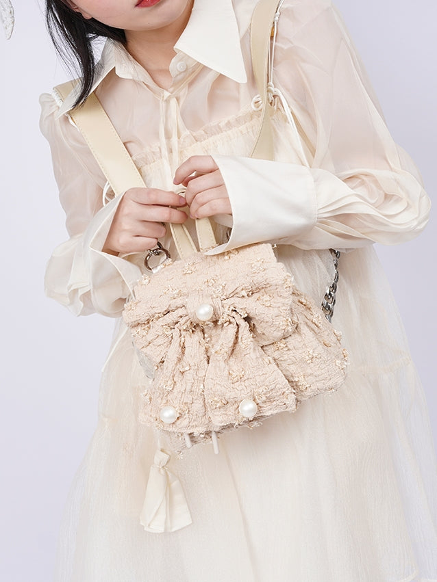 진주가 복고풍 여성 배낭