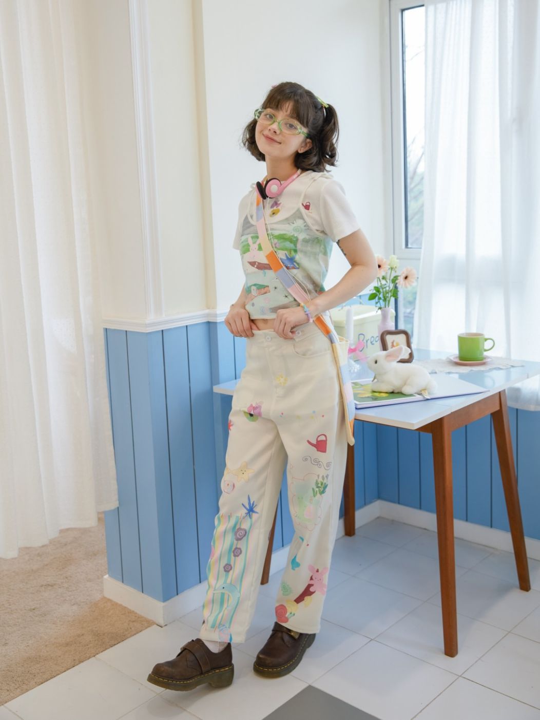 Scribble Fancy Casual Cropped T-shirt