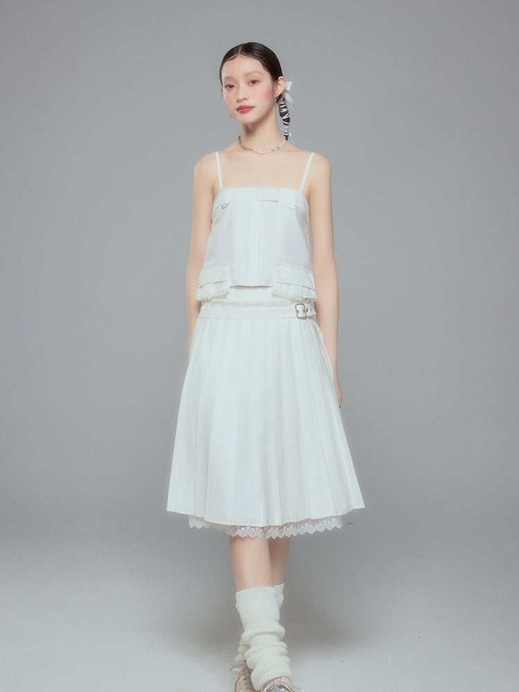 Lace Layered Flare Femineine Skirt