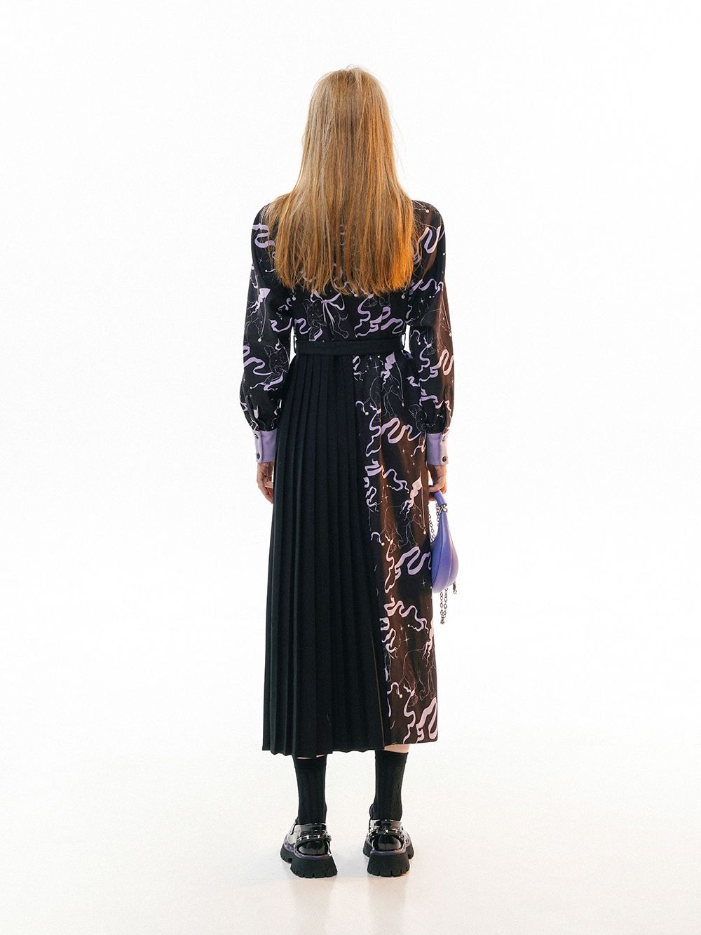 Ribbon Classy Neat PLEATS ELEGANT ONE-PIECE