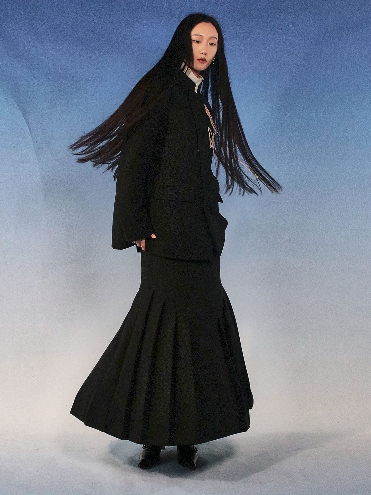 자수 나비 중간 재킷