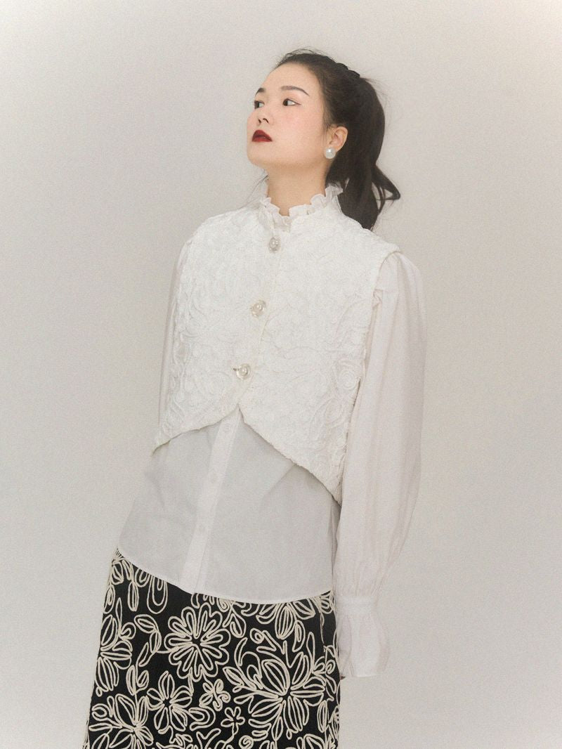 Spitzenblume Retro Stickst