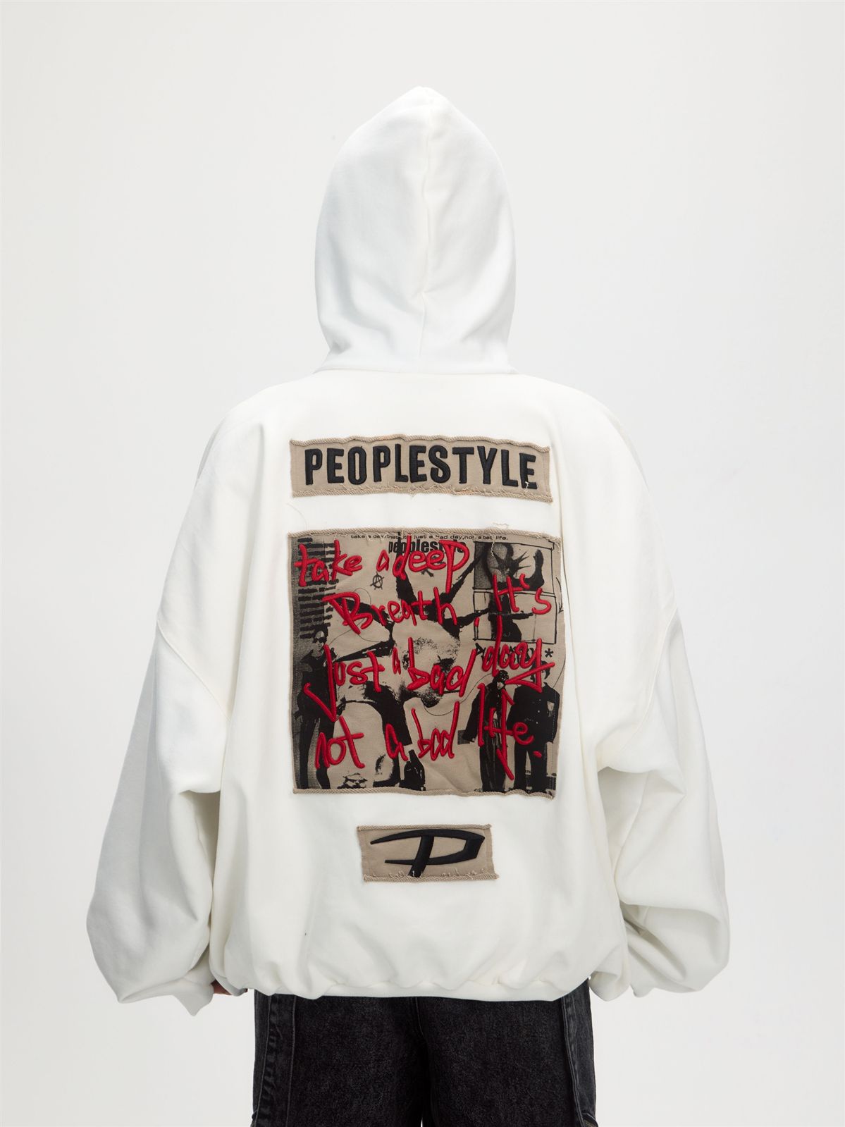 UNISEX HOODIE BACK-PRINT SWEAT PARKA