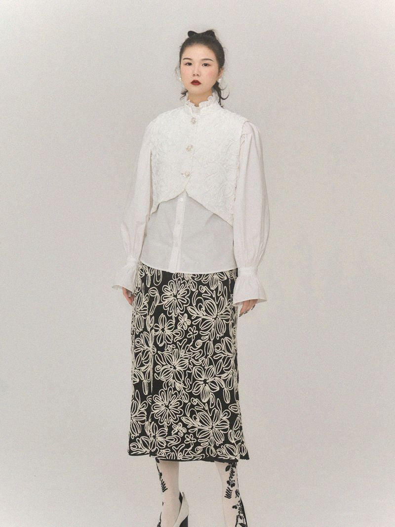 Spitzenblume Retro Stickst