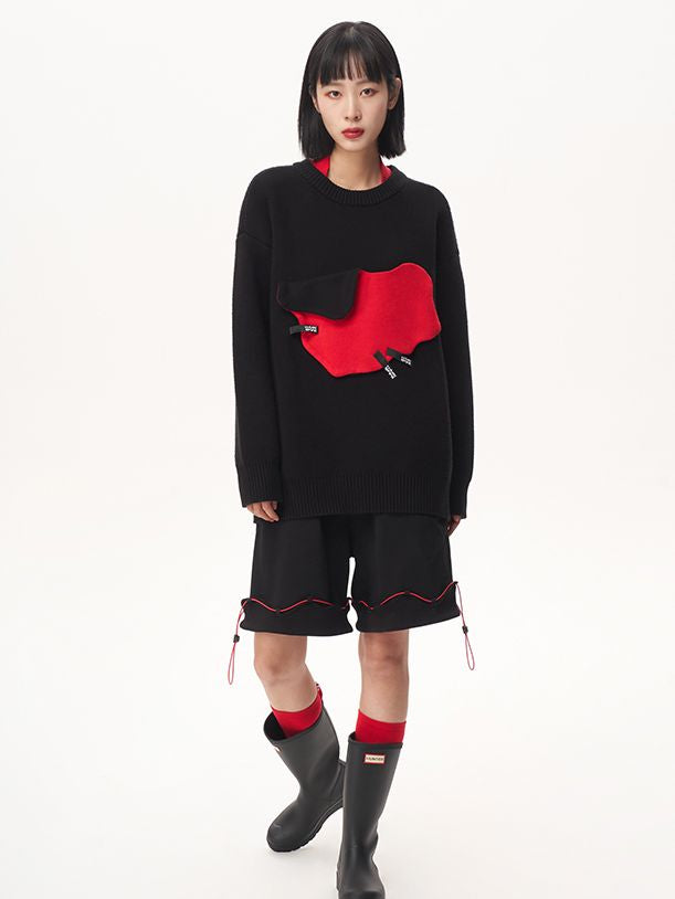 Modern Nichi Loose Bi-Color Pullover