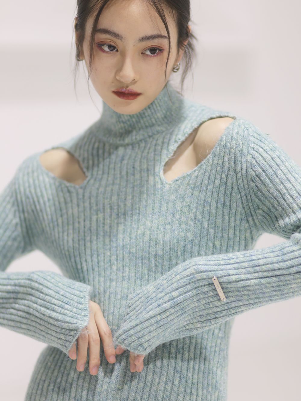 Schneiden Sie sexy Retro-Strick-Ein-Stück