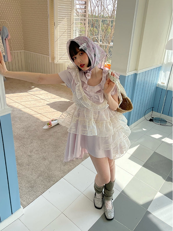 Asymmetriestufe-Peplum-durch-Durchsicht süße Bluse