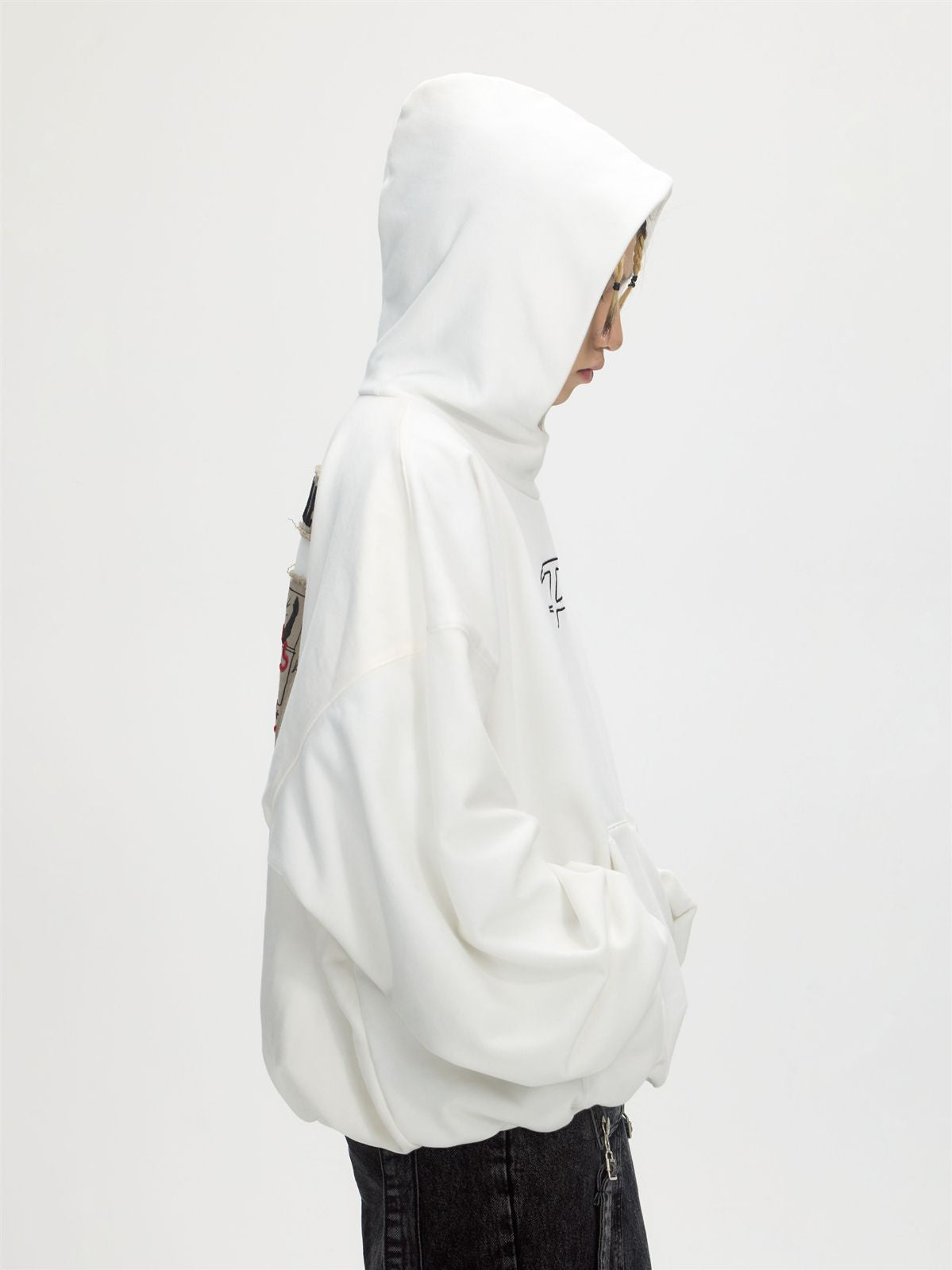 UNISEX HOODIE BACK-PRINT SWEAT PARKA