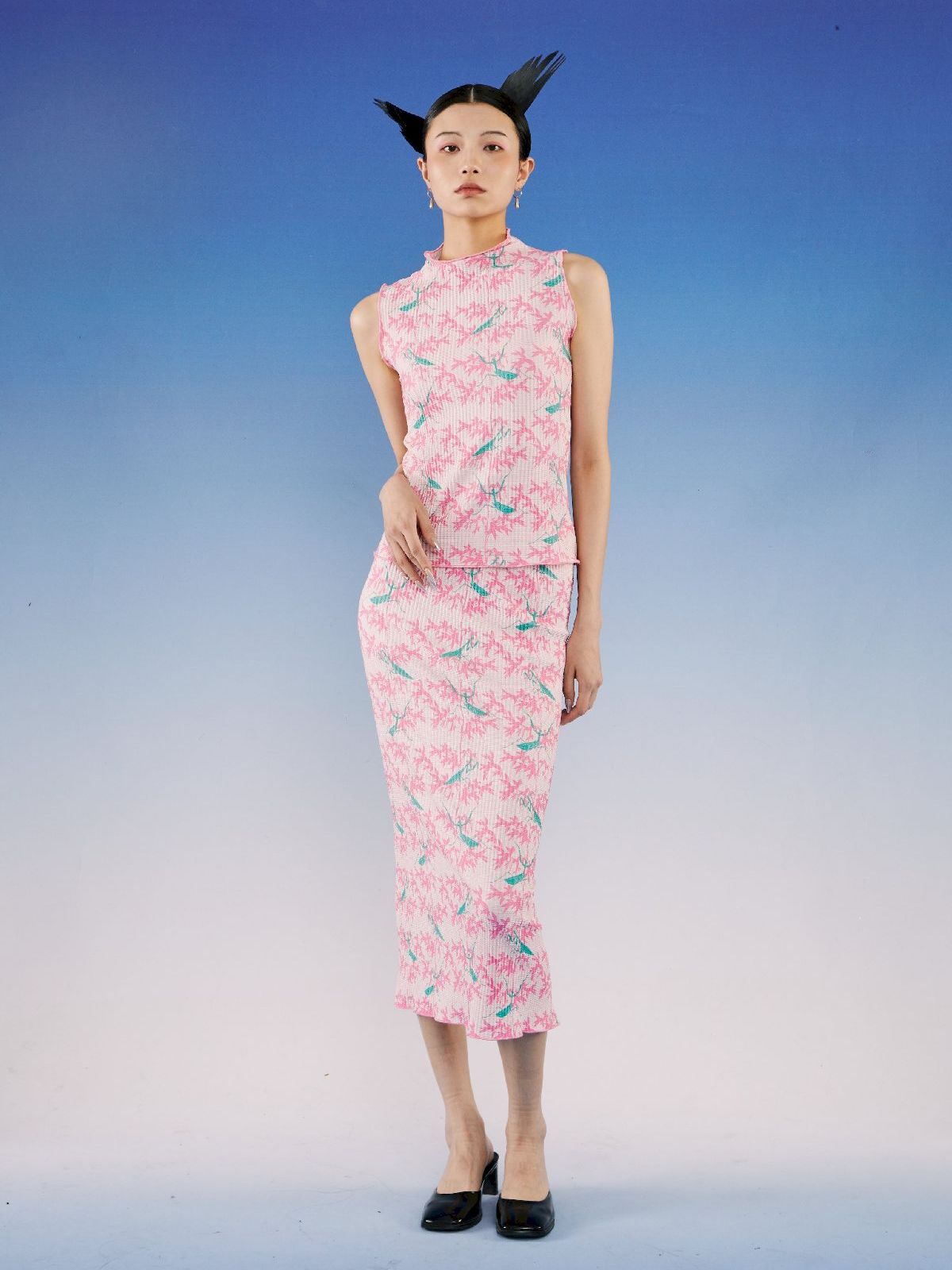 Falten ärmellose Blumenplatten & Langstreicher