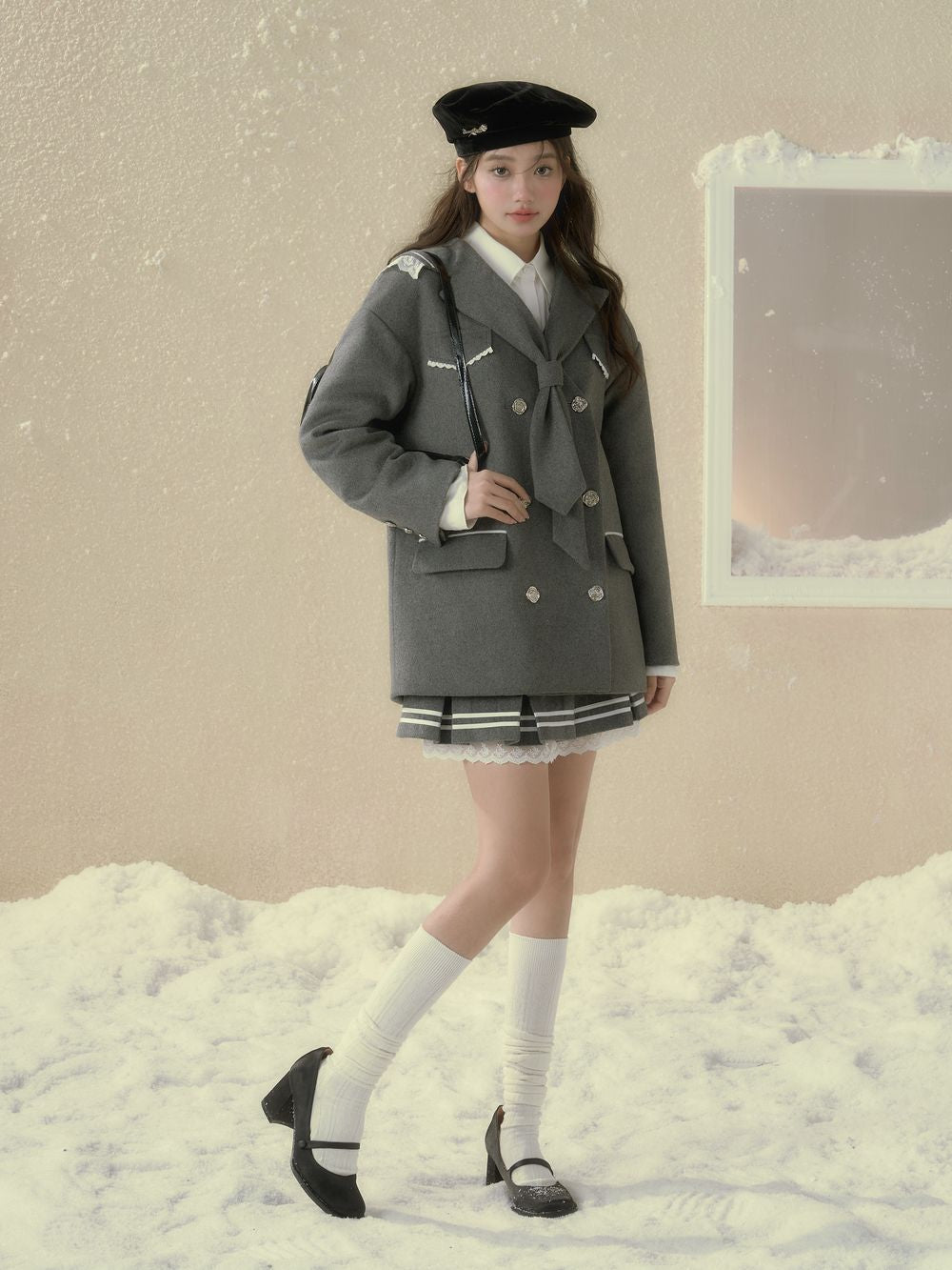 레이스 칼리지 귀여운 재킷