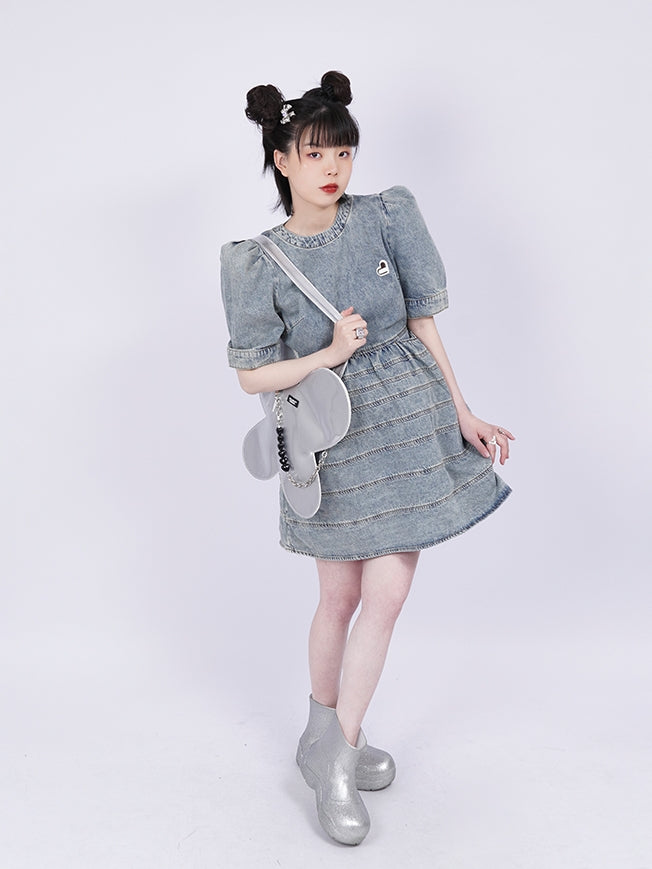 Metallic Butterfly Netter Nichi Big 2way Tasche