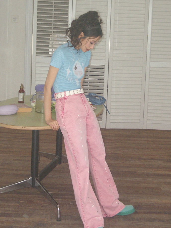 버섯 니치 캐주얼 슬림 티셔츠