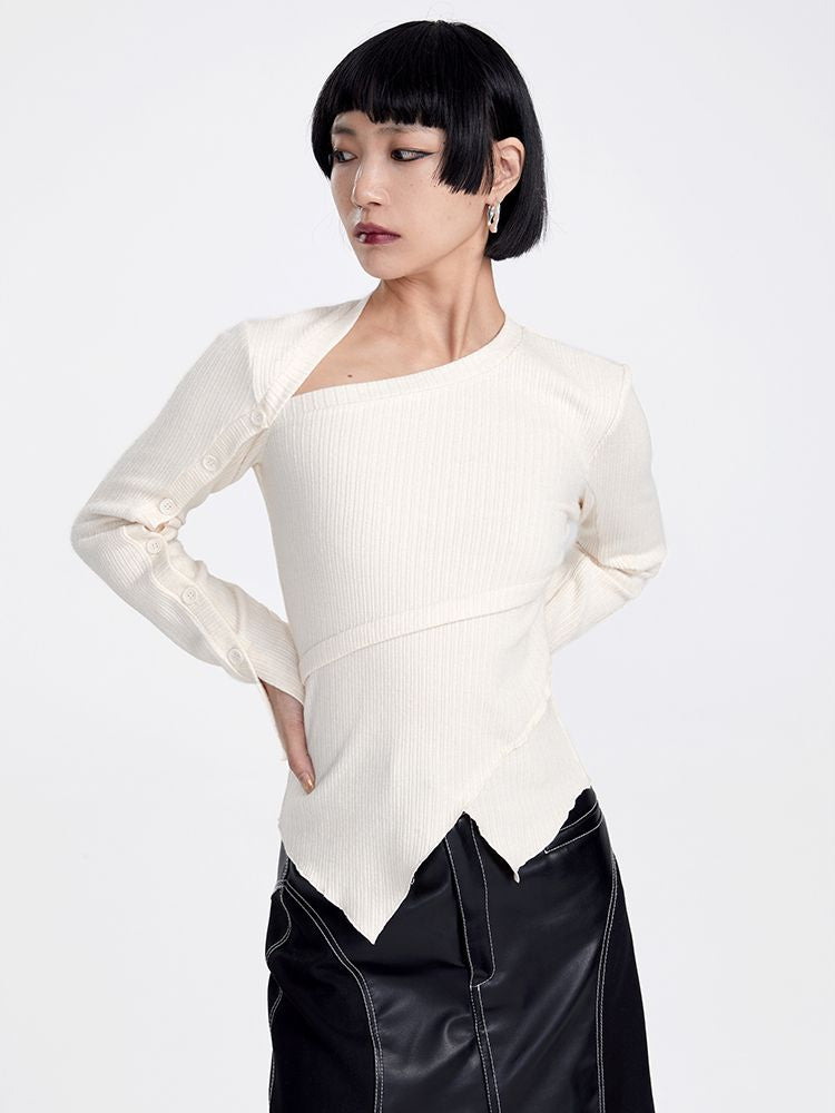 Open-Shoulder Tight Asymmetry  Cutsew main image 1