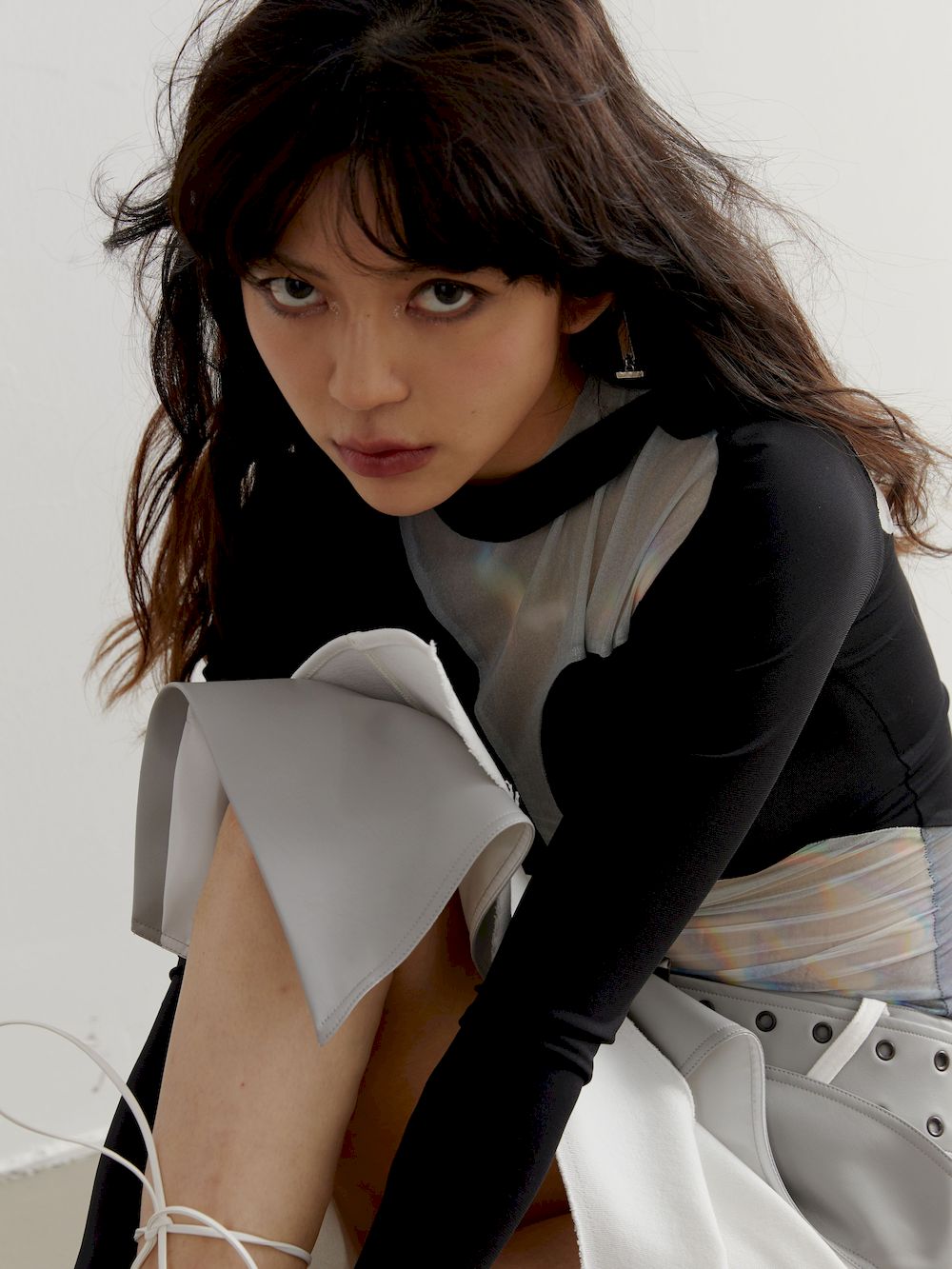 ASYMMMETYR NICHI 사이드 컷 소설 스커트