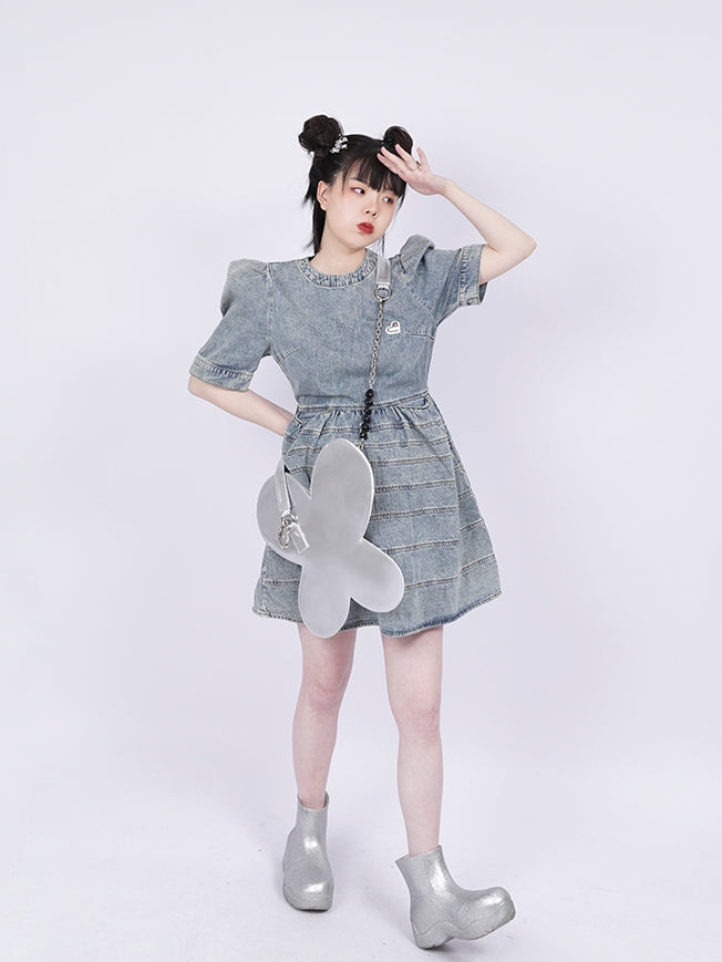 Metallic Butterfly Netter Nichi Big 2way Tasche