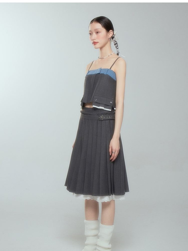Lace Layered Flare Femineine Skirt