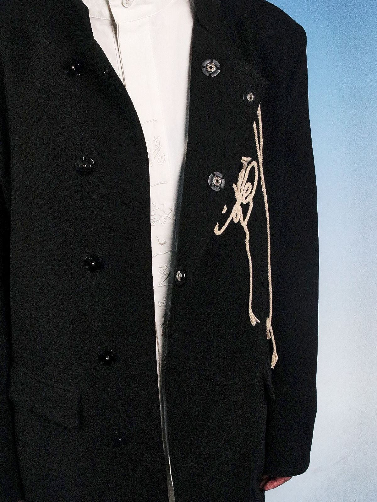 자수 나비 중간 재킷