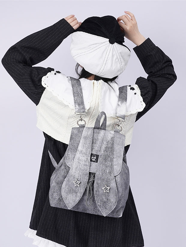 FADED RETRO RABBIT-EAR BACKPACK