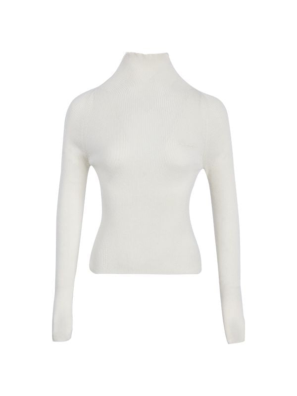 Plain High-Neck Simple Knit