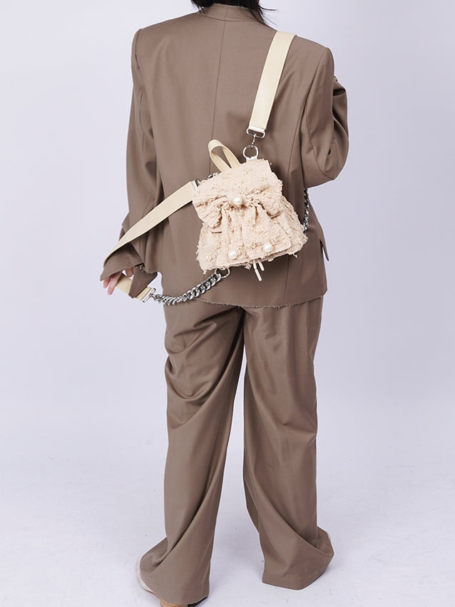 진주가 복고풍 여성 배낭