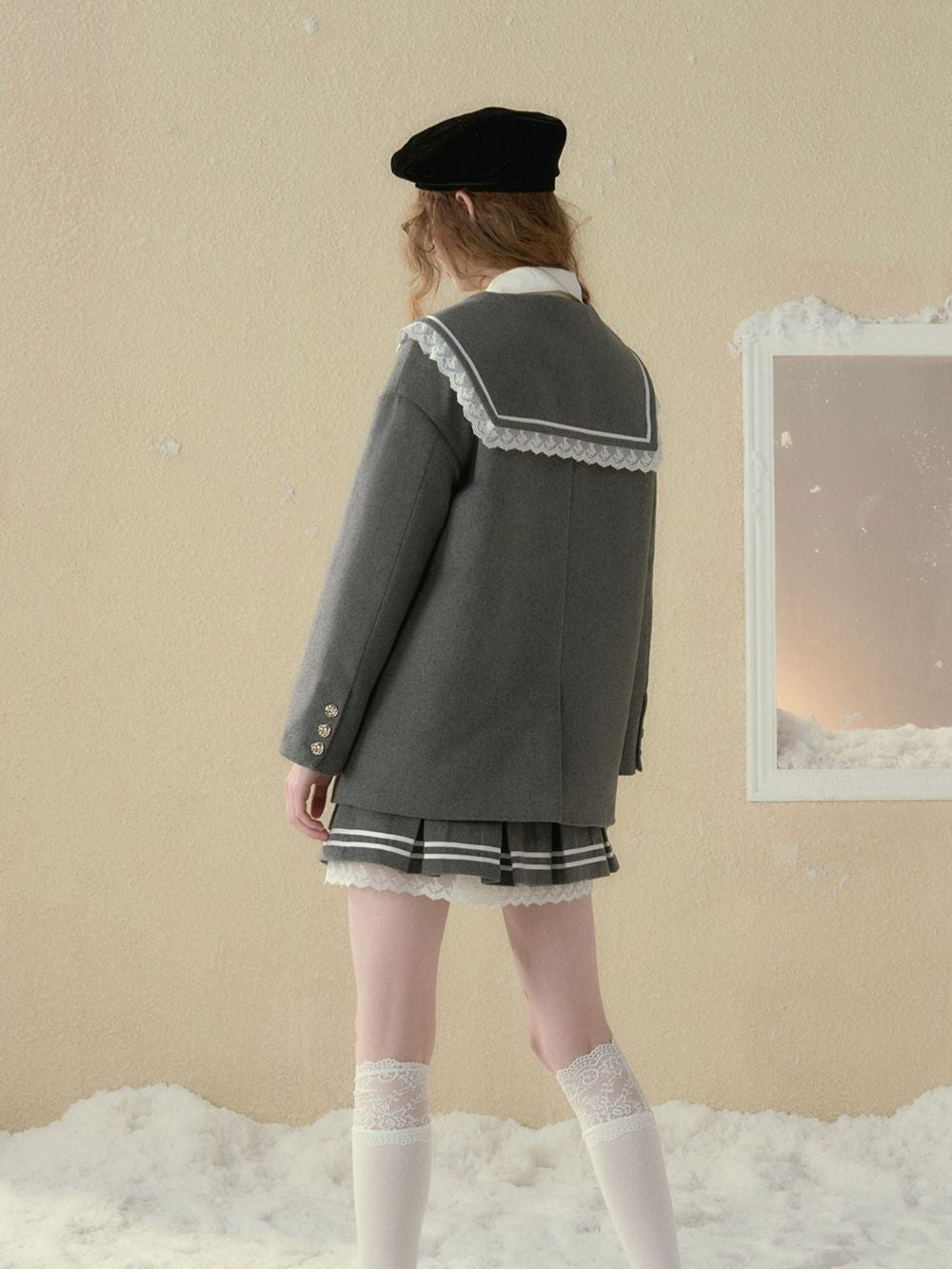 레이스 칼리지 귀여운 재킷