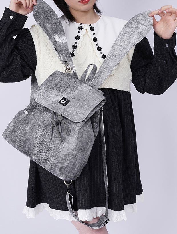FADED RETRO RABBIT-EAR BACKPACK