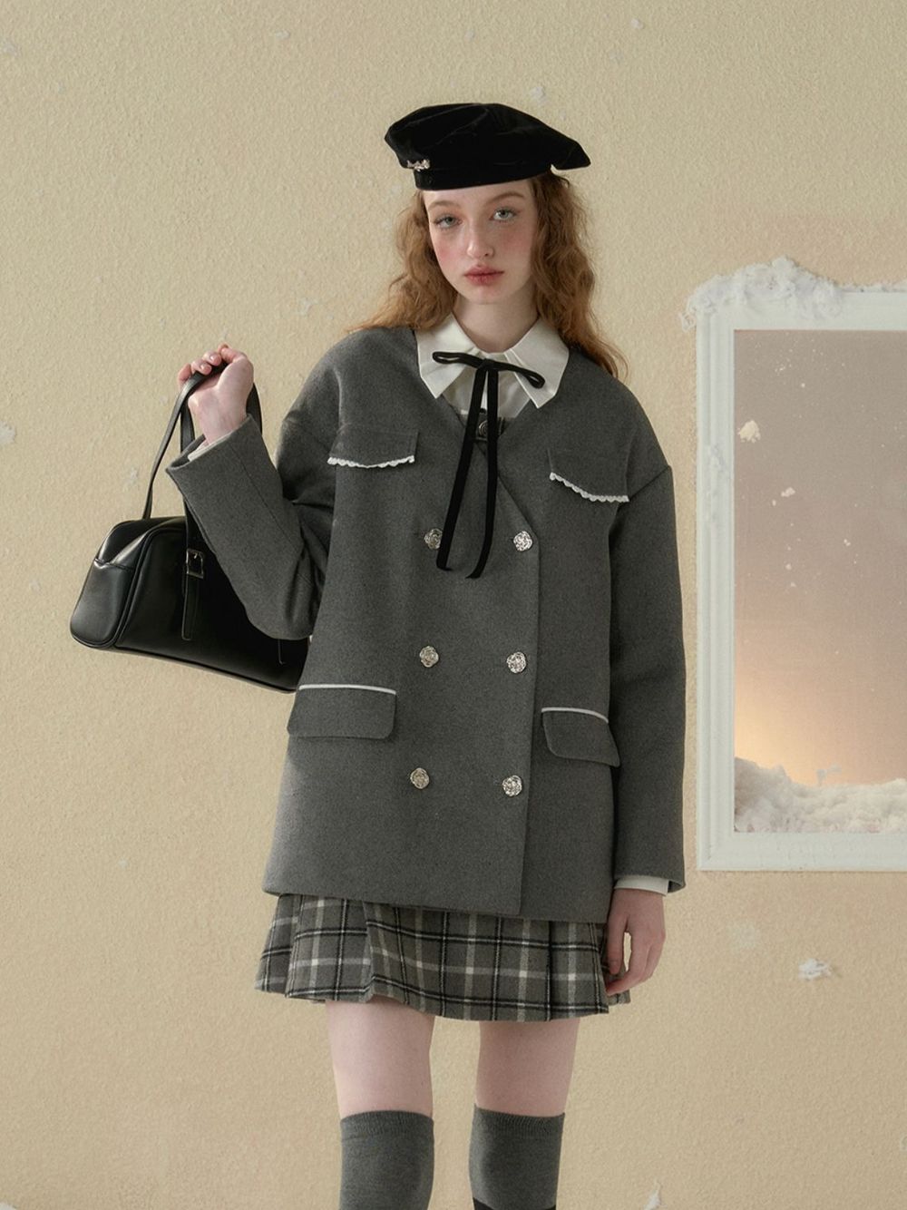 레이스 칼리지 귀여운 재킷