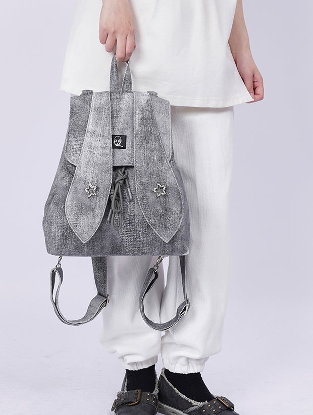 FADED RETRO RABBIT-EAR BACKPACK